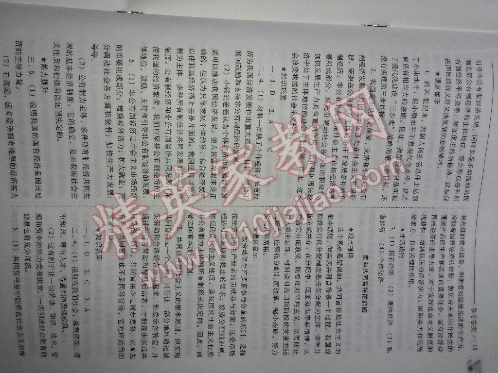 2016年新課程問題解決導(dǎo)學(xué)方案九年級思想品德全一冊人教版 第15頁