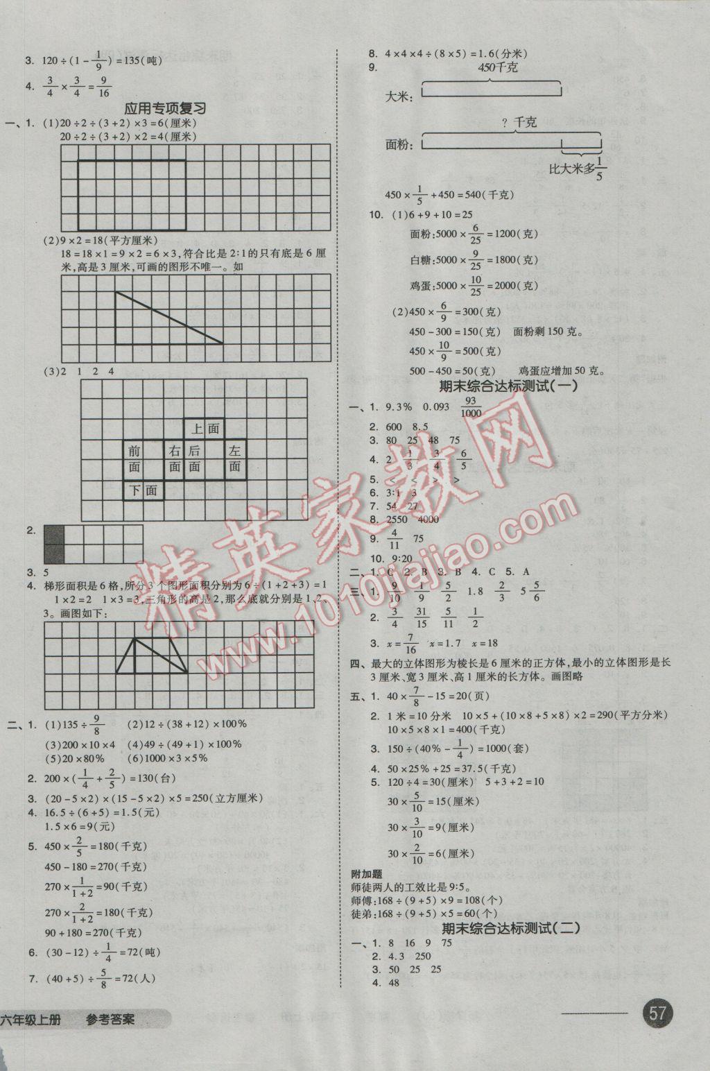 2016年全品小复习六年级数学上册苏教版 第6页