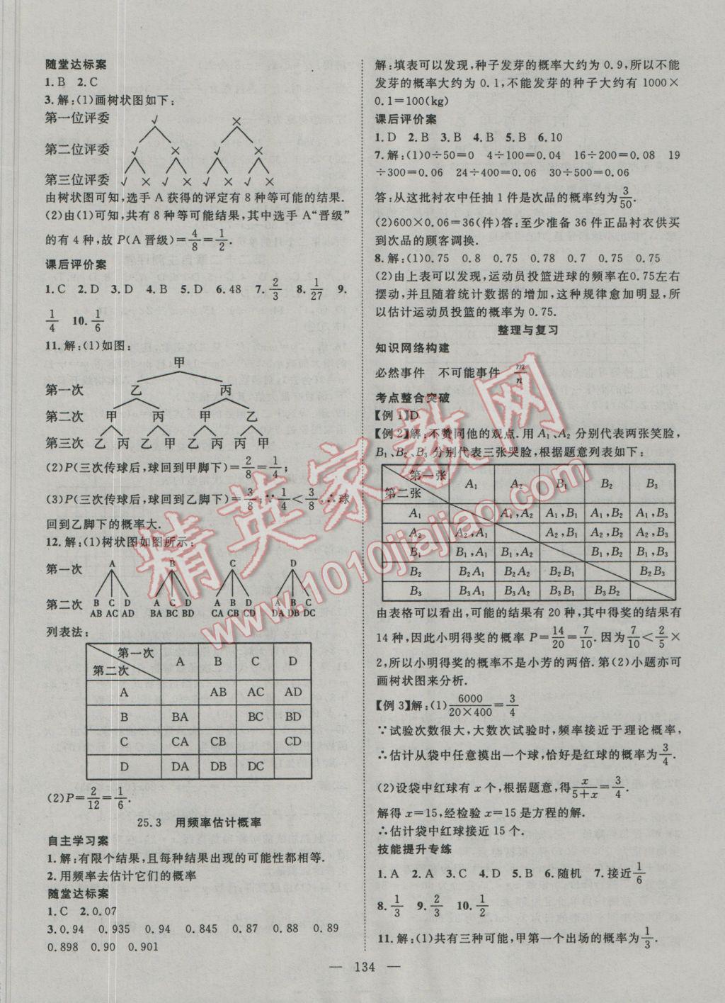 2016年優(yōu)質課堂導學案九年級數(shù)學上冊人教版 第6頁