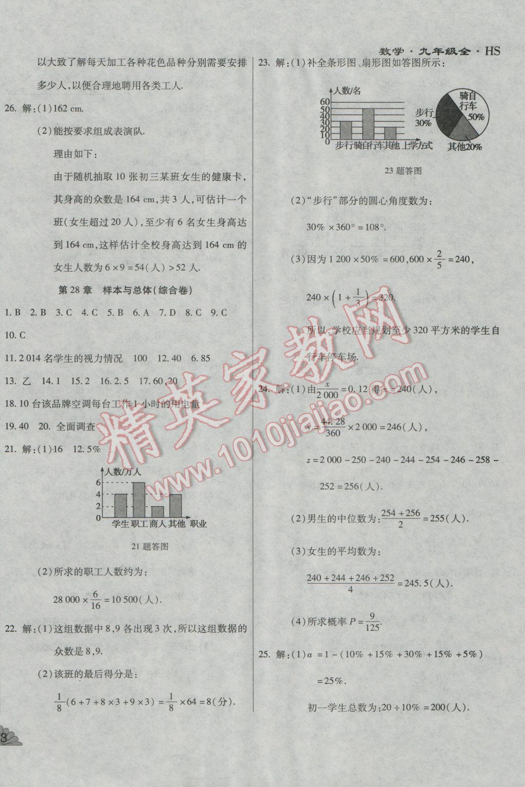 2016年千里馬單元測(cè)試卷九年級(jí)數(shù)學(xué)全一冊(cè)華師大版 第10頁(yè)