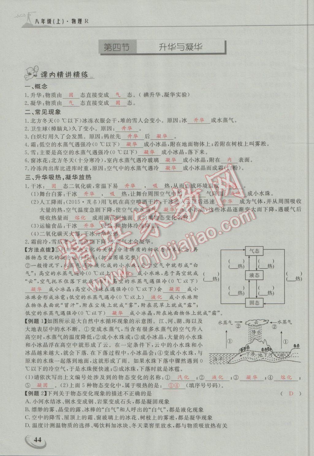 2016年五州圖書超越訓(xùn)練八年級物理上冊人教版 第三章 物態(tài)變化第7頁