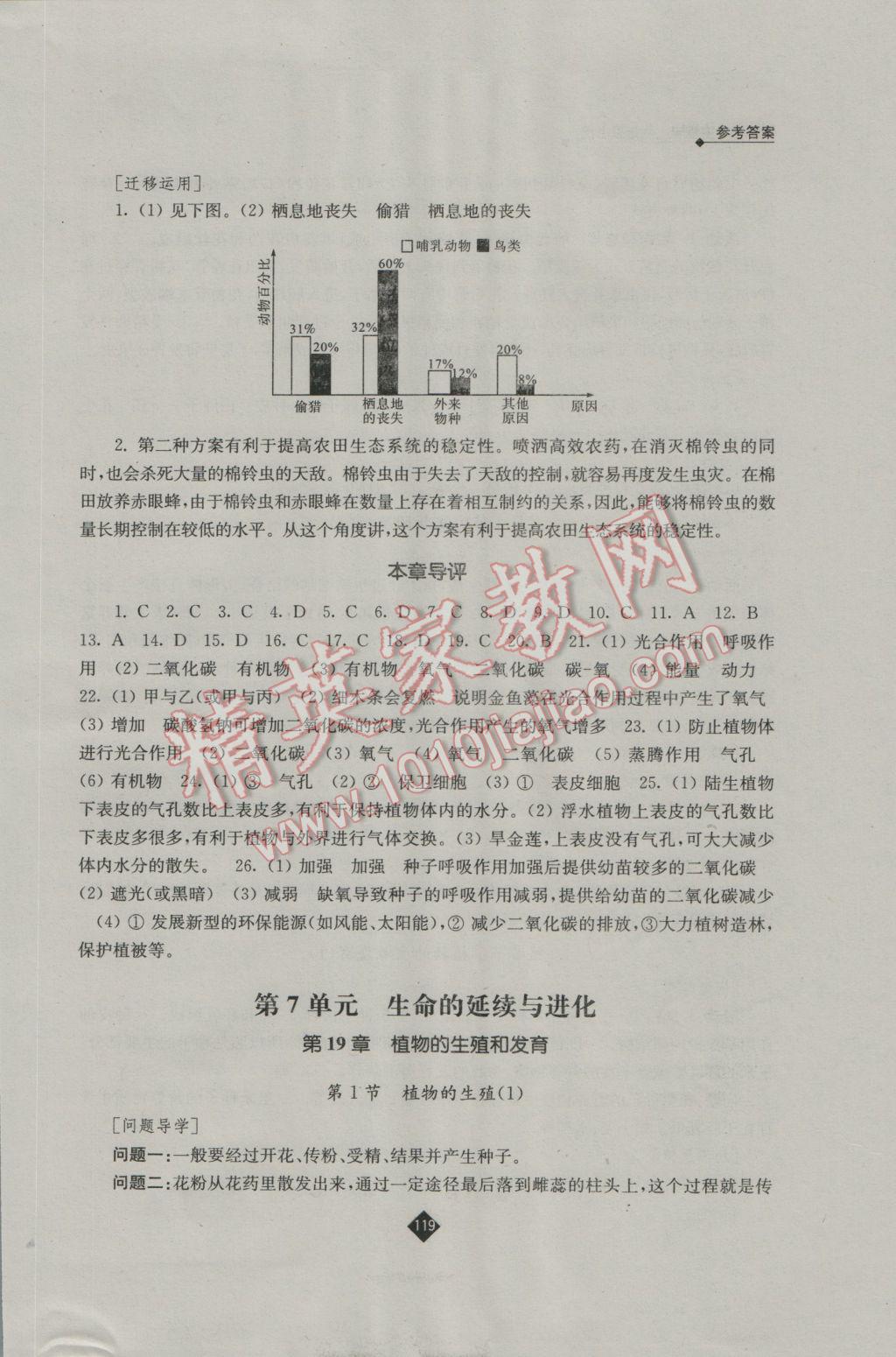 2016年伴你學(xué)八年級生物學(xué)上冊蘇科版 參考答案第11頁