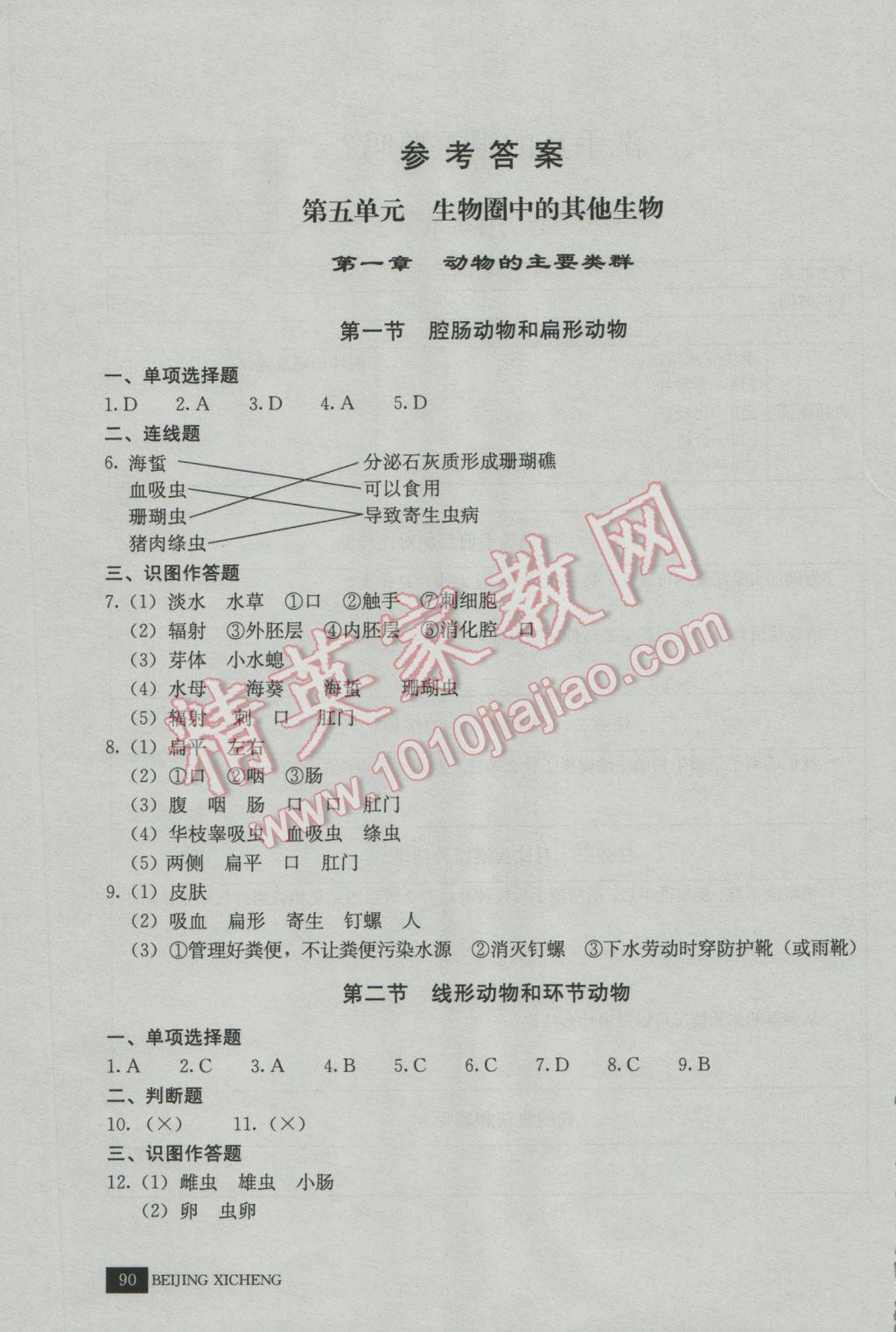 2016年學(xué)習(xí)探究診斷八年級生物上冊 第1頁