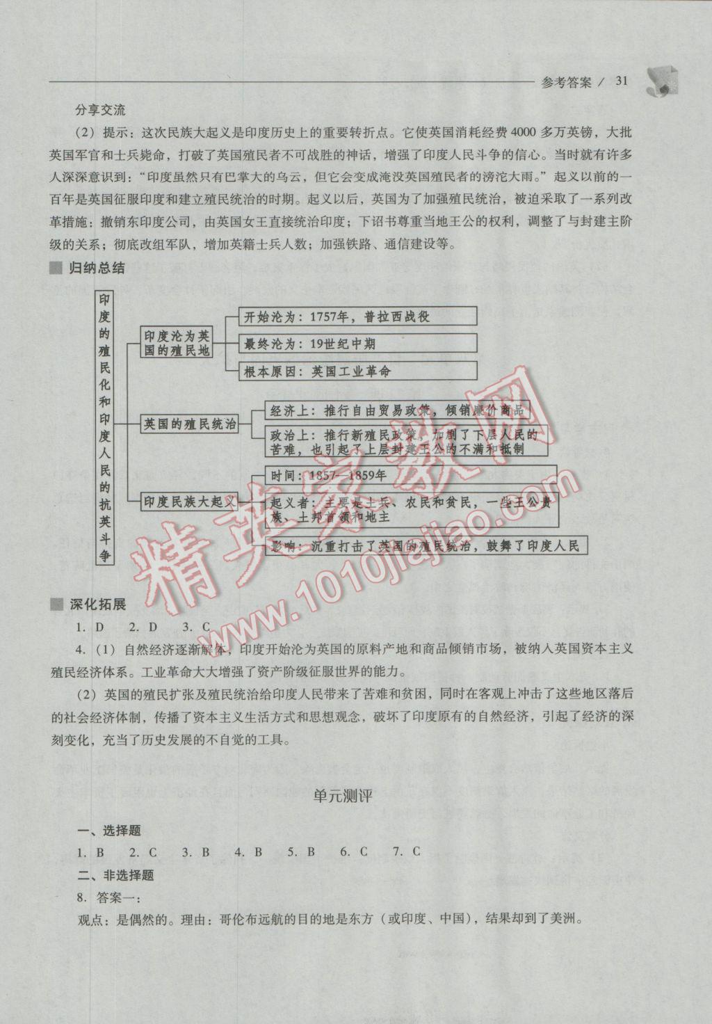 2016年新课程问题解决导学方案九年级世界历史上册华东师大版 第31页