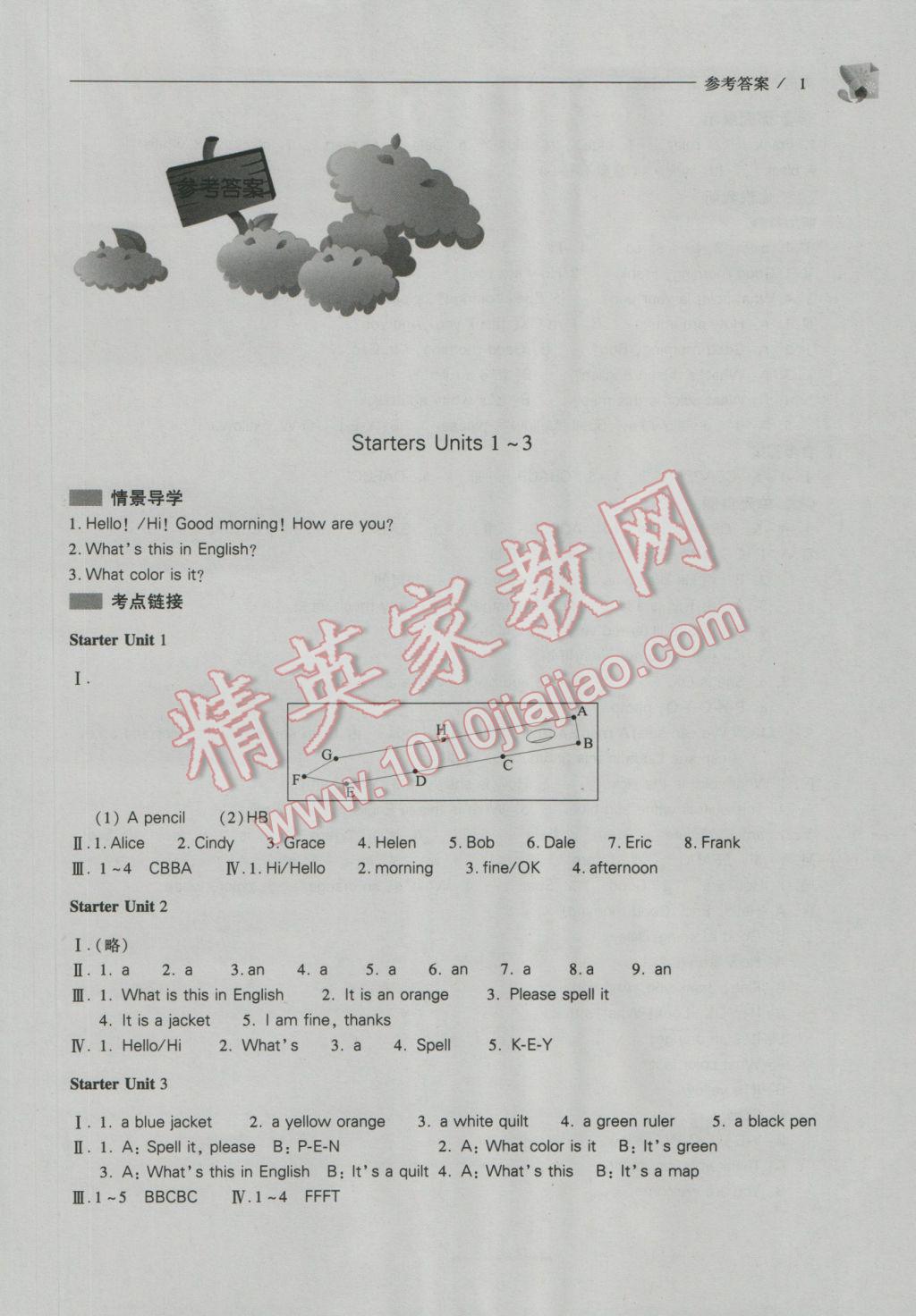 2016年新课程问题解决导学方案七年级英语上册人教版 第1页