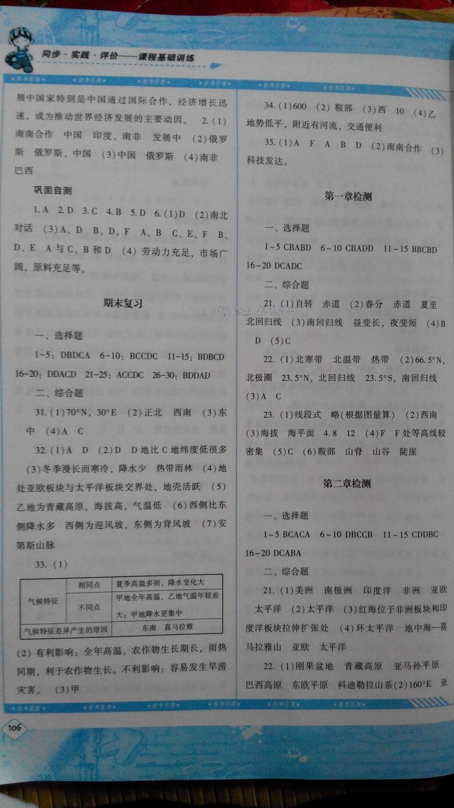 2015年課程基礎訓練七年級地理上冊人教版 第18頁