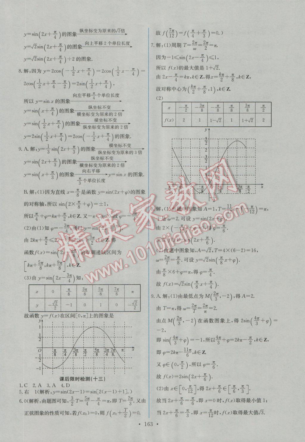 能力培養(yǎng)與測(cè)試數(shù)學(xué)必修4人教A版A 參考答案第28頁