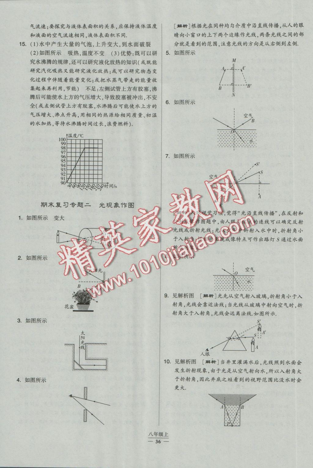 2016年經(jīng)綸學典學霸八年級物理上冊人教版 參考答案第30頁