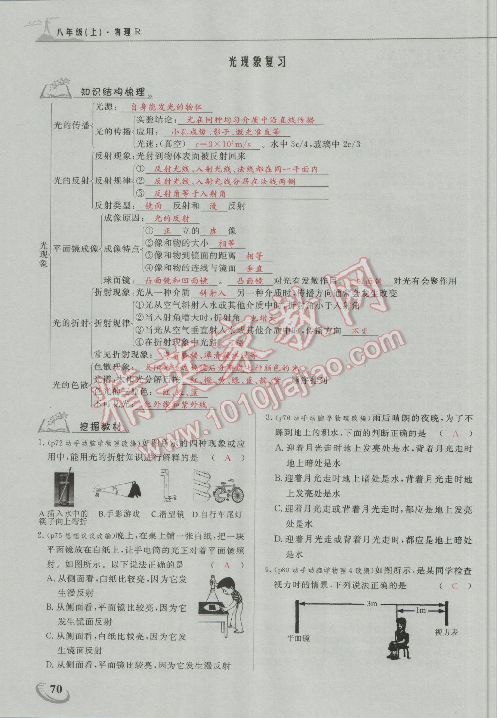 2016年五州圖書超越訓(xùn)練八年級物理上冊人教版 第四章 光現(xiàn)象第15頁