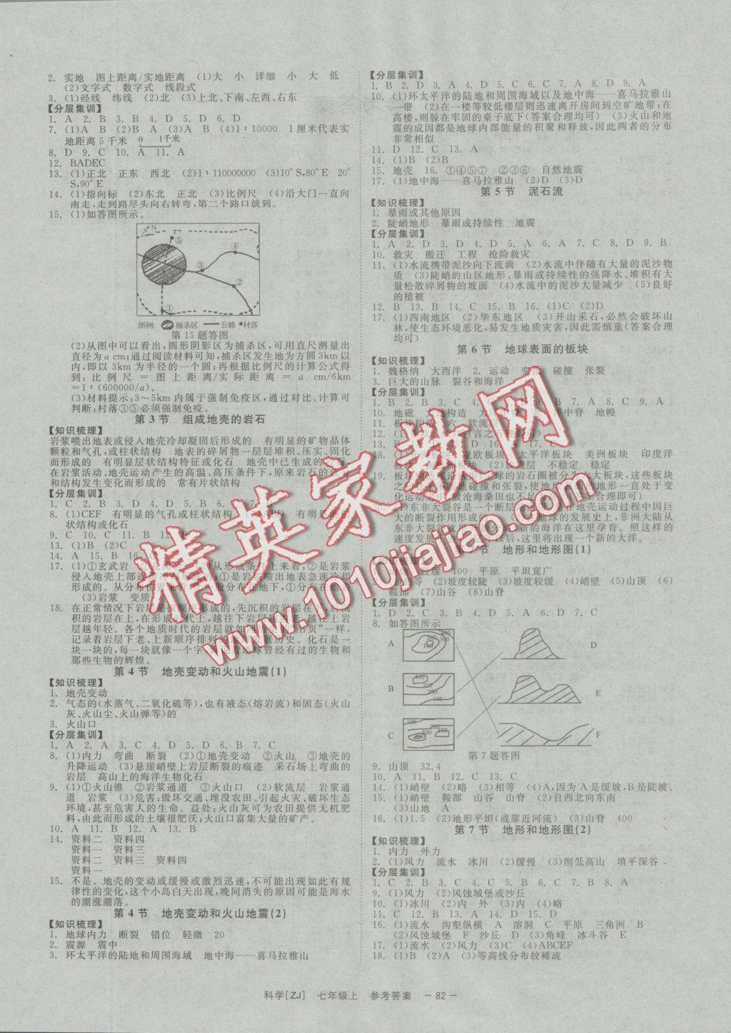 2016年全效學(xué)習(xí)七年級(jí)科學(xué)上冊(cè)浙教版創(chuàng)新版 參考答案第4頁(yè)