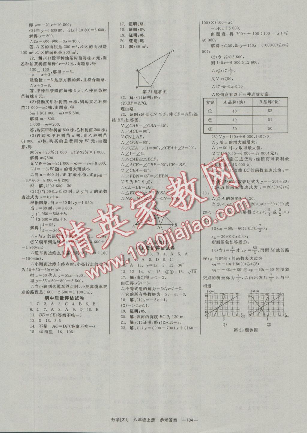 2016年全效學習八年級數(shù)學上冊浙教版創(chuàng)新版 參考答案第15頁