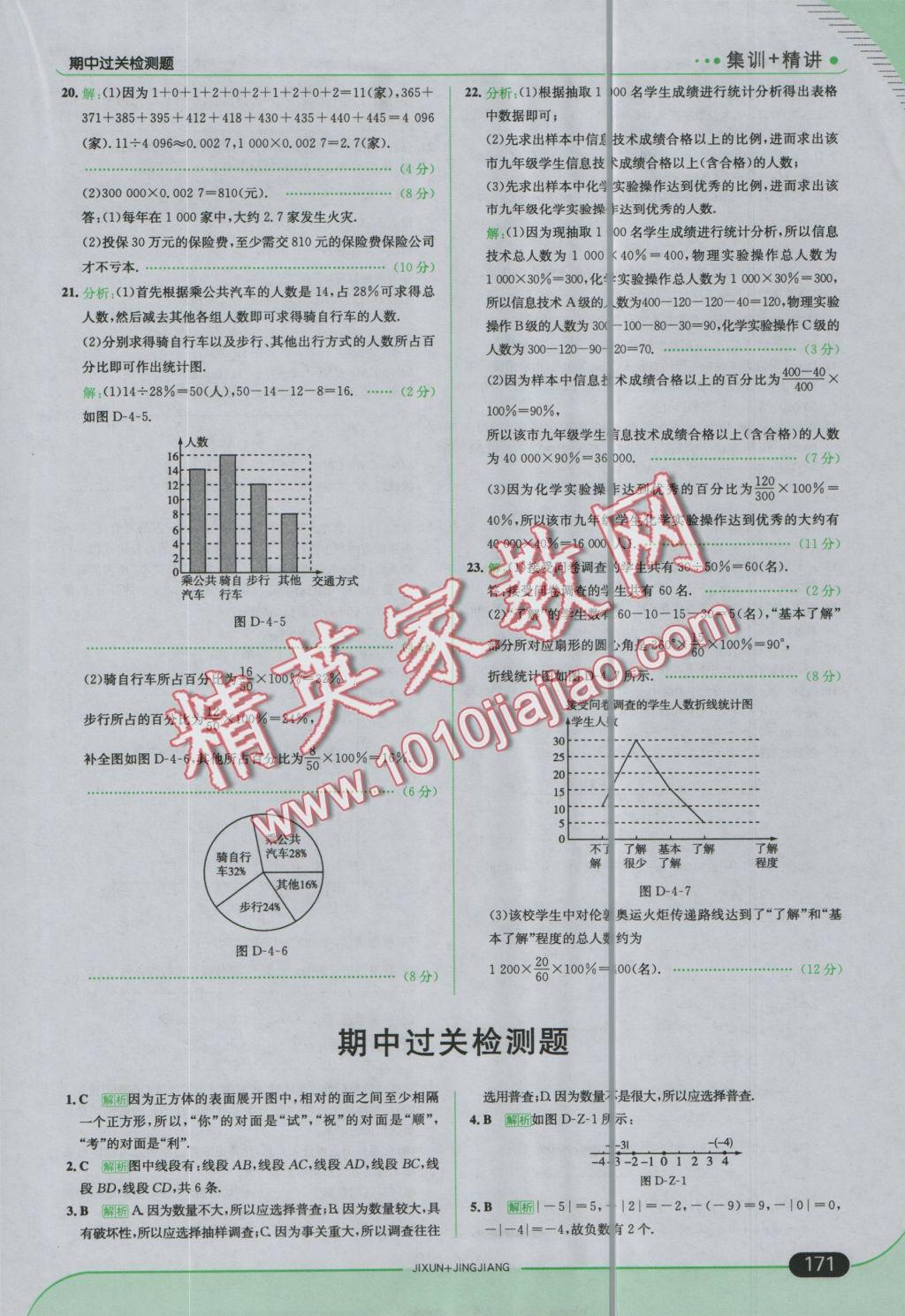 2016年走向中考考場七年級數(shù)學上冊青島版 參考答案第21頁