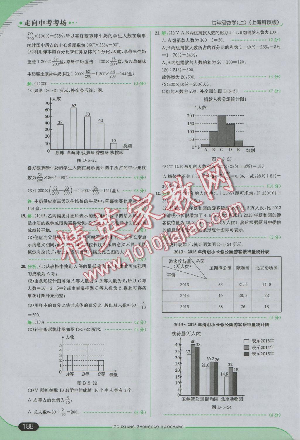 2016年走向中考考場七年級數(shù)學(xué)上冊滬科版 參考答案第46頁