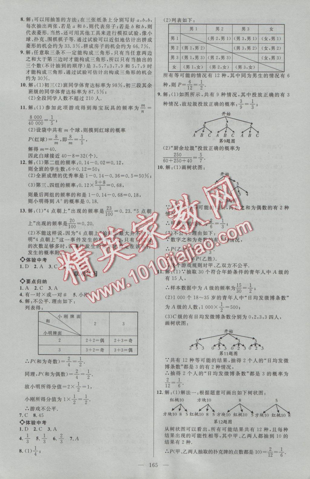 2016年細(xì)解巧練九年級(jí)數(shù)學(xué)上冊(cè)北師大版 參考答案第8頁