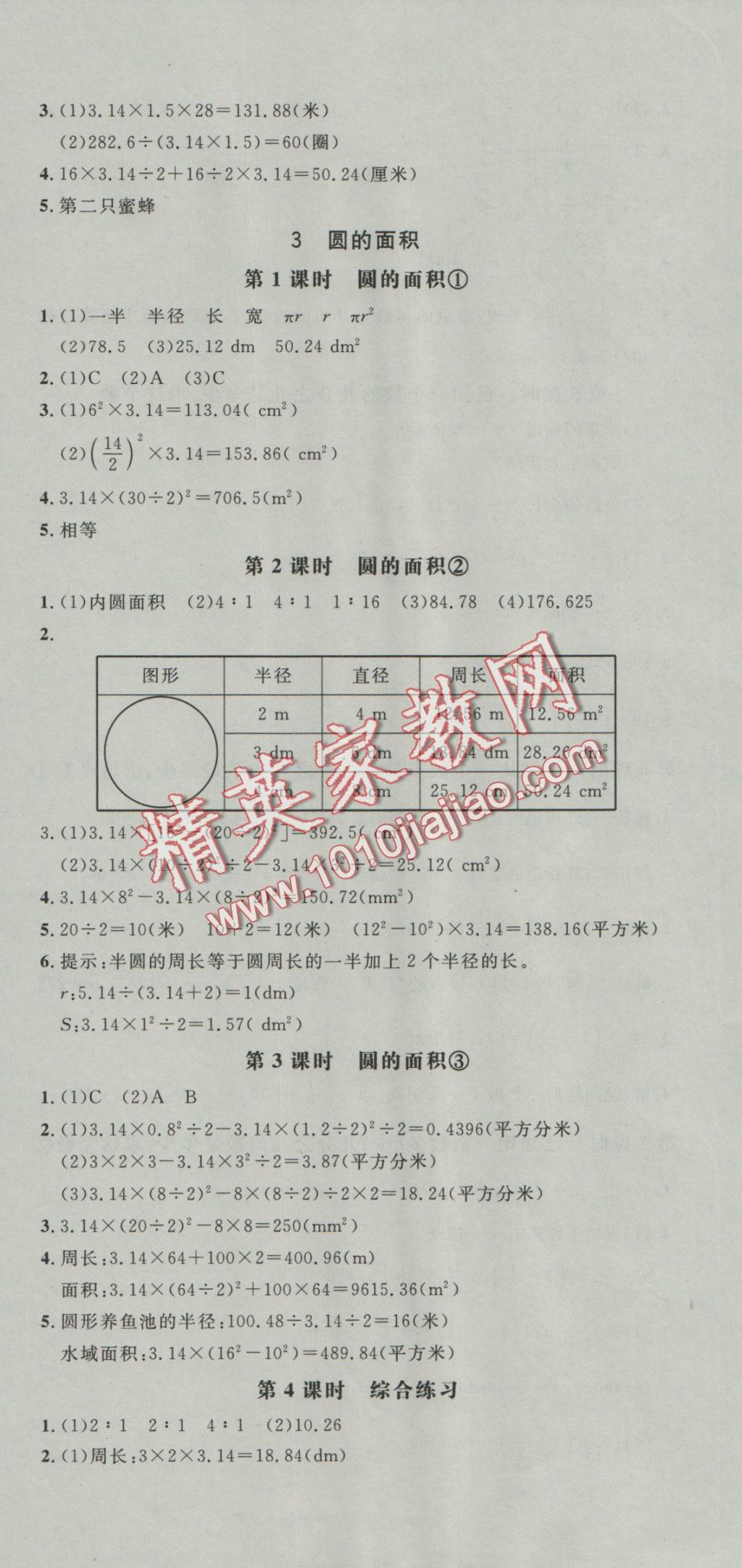 2016年非常1加1六年級數(shù)學(xué)上冊人教版 參考答案第12頁