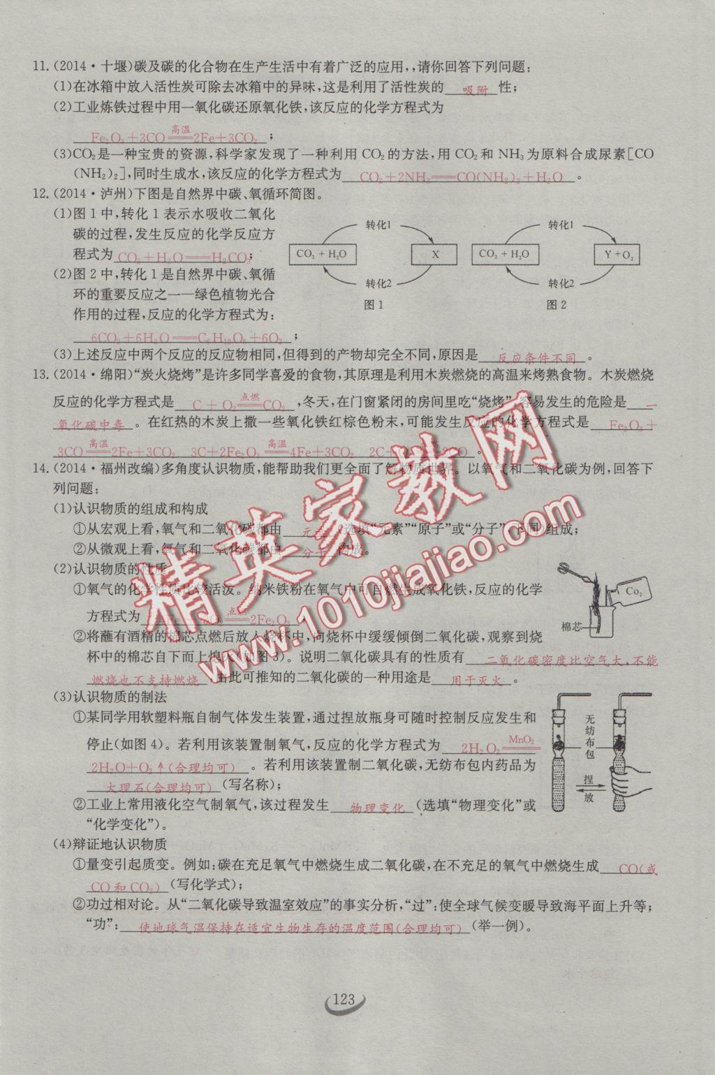 2016年思维新观察九年级化学人教版 第六单元 碳和碳的氧化物第20页