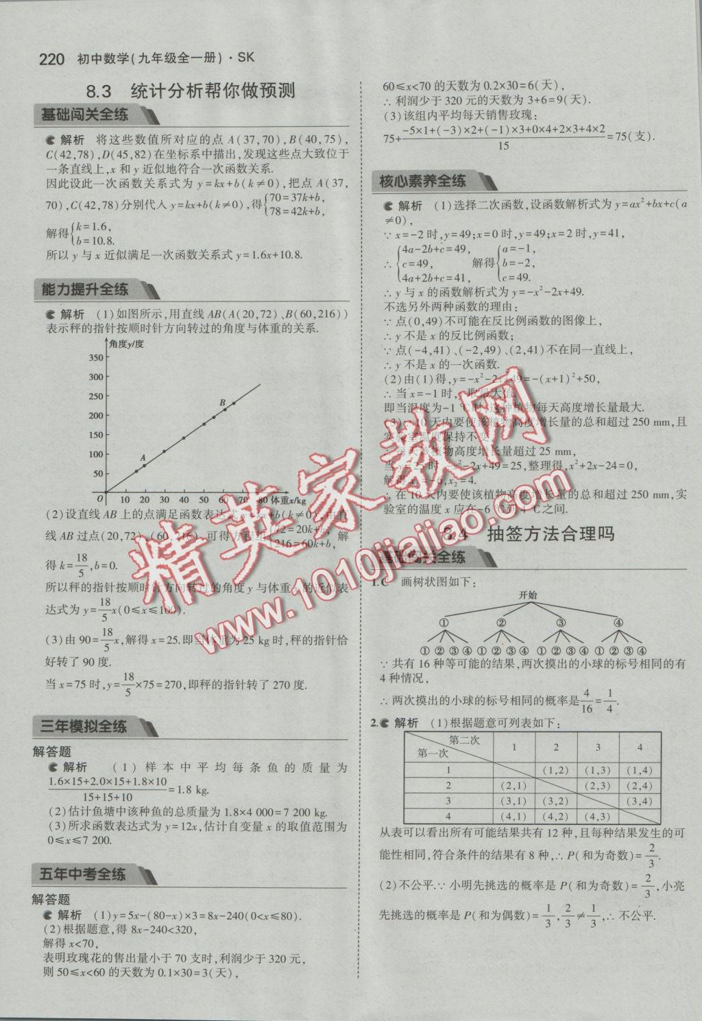 2016年5年中考3年模擬初中數(shù)學(xué)九年級(jí)全一冊(cè)蘇科版 參考答案第77頁(yè)