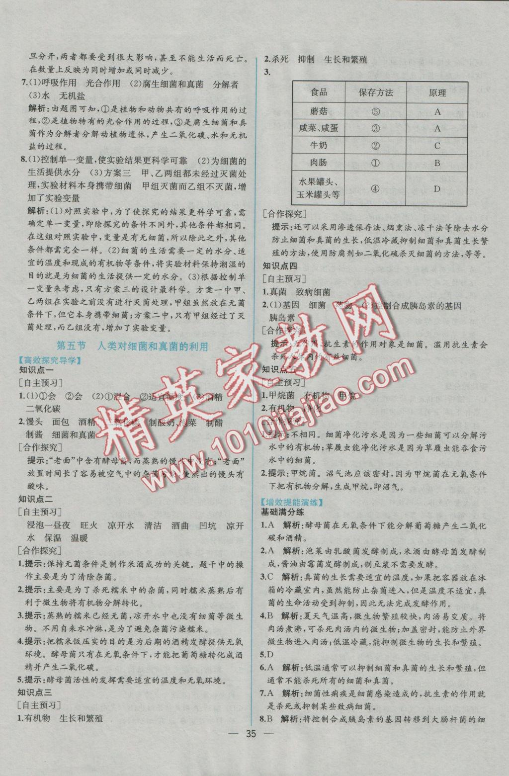 2016年同步導(dǎo)學(xué)案課時練八年級生物學(xué)上冊人教版 參考答案第19頁