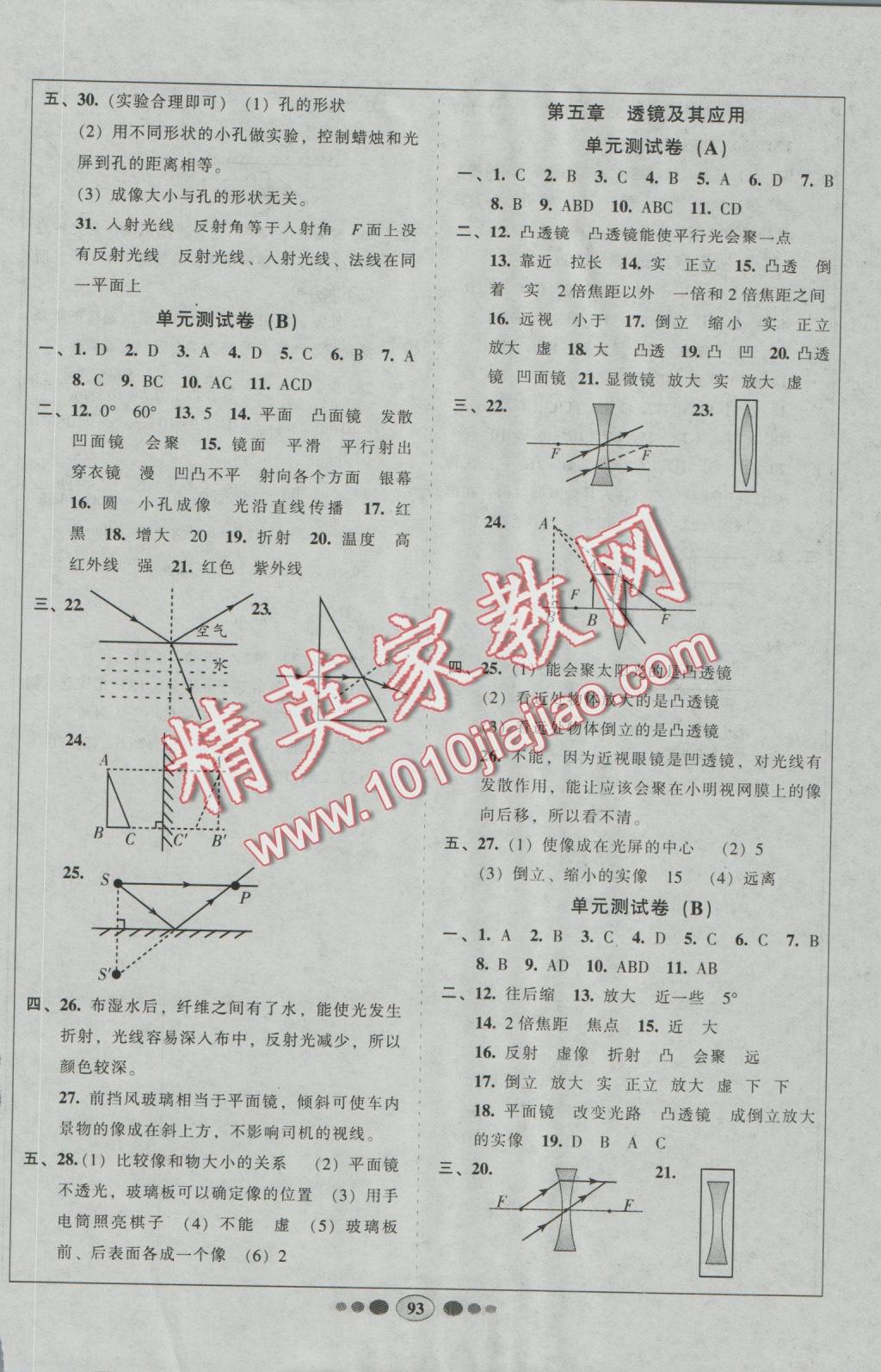 2016年好幫手全程測(cè)控八年級(jí)物理上冊(cè)人教版 參考答案第5頁(yè)