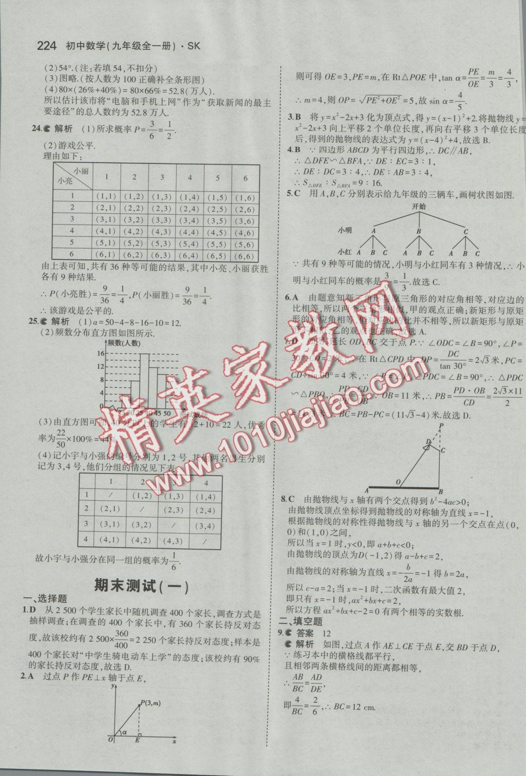 2016年5年中考3年模擬初中數(shù)學(xué)九年級(jí)全一冊(cè)蘇科版 參考答案第81頁(yè)