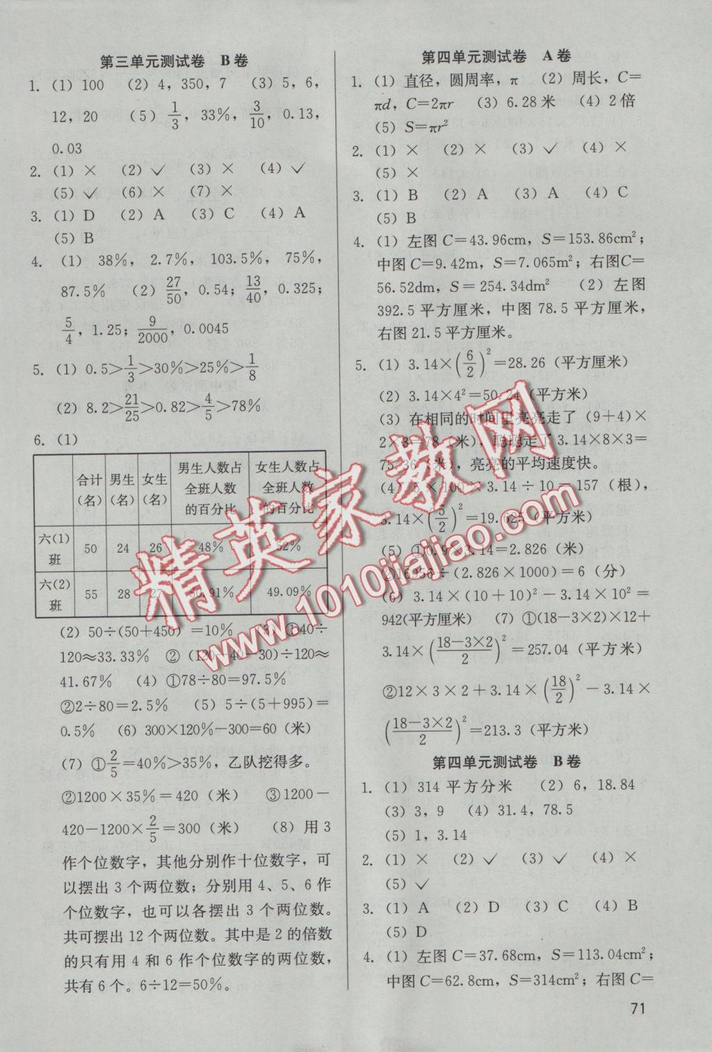 2016年基本功訓(xùn)練六年級(jí)數(shù)學(xué)上冊(cè)冀教版 參考答案第12頁