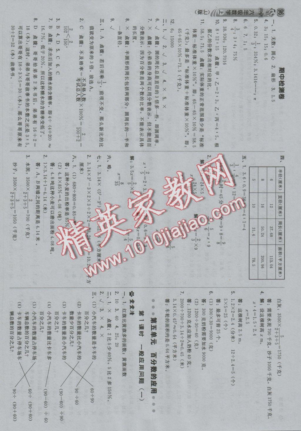 2016年綜合應(yīng)用創(chuàng)新題典中點(diǎn)六年級(jí)數(shù)學(xué)上冊(cè)冀教版 參考答案第14頁