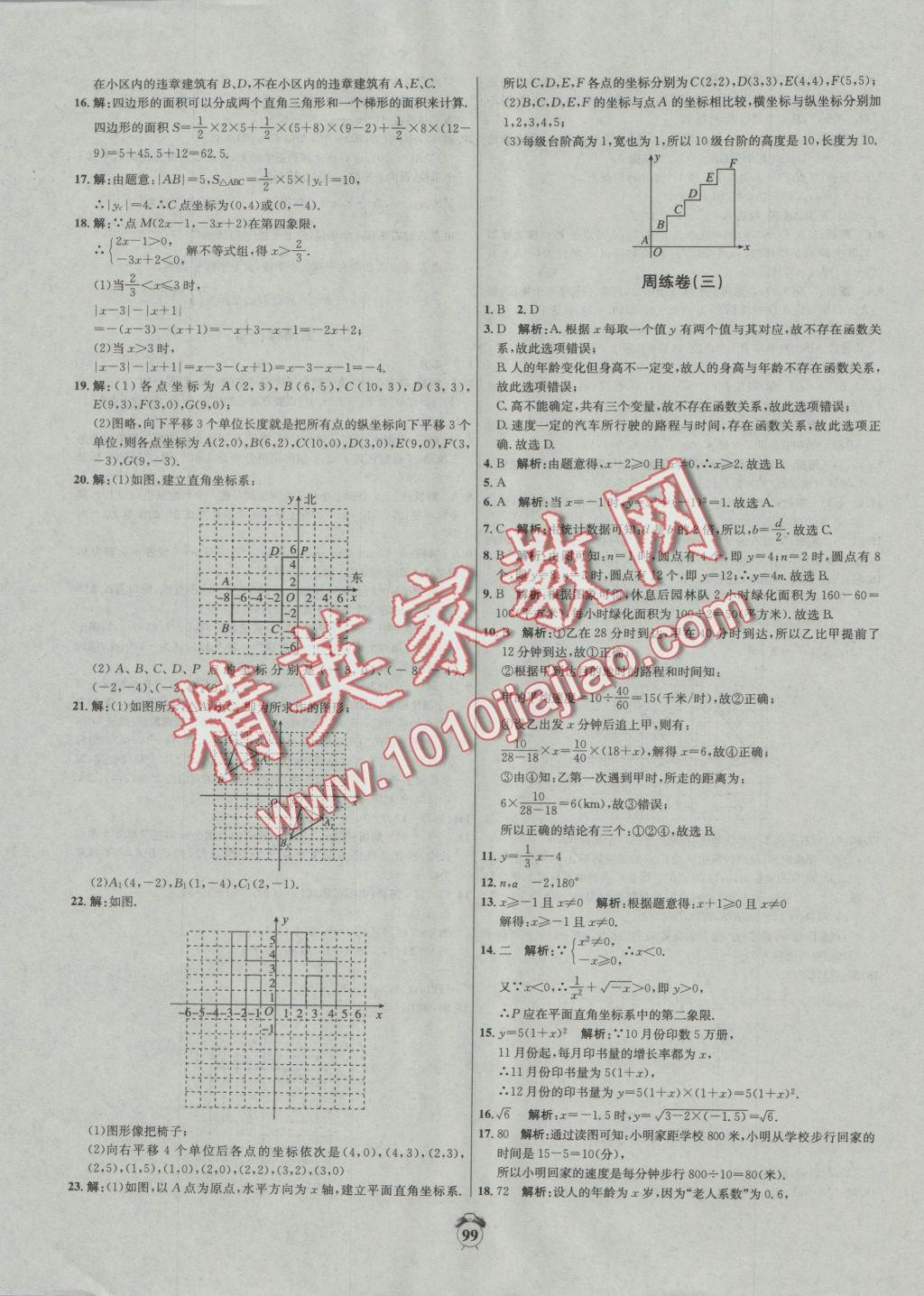 2016年陽光奪冠八年級數(shù)學(xué)上冊滬科版 參考答案第3頁