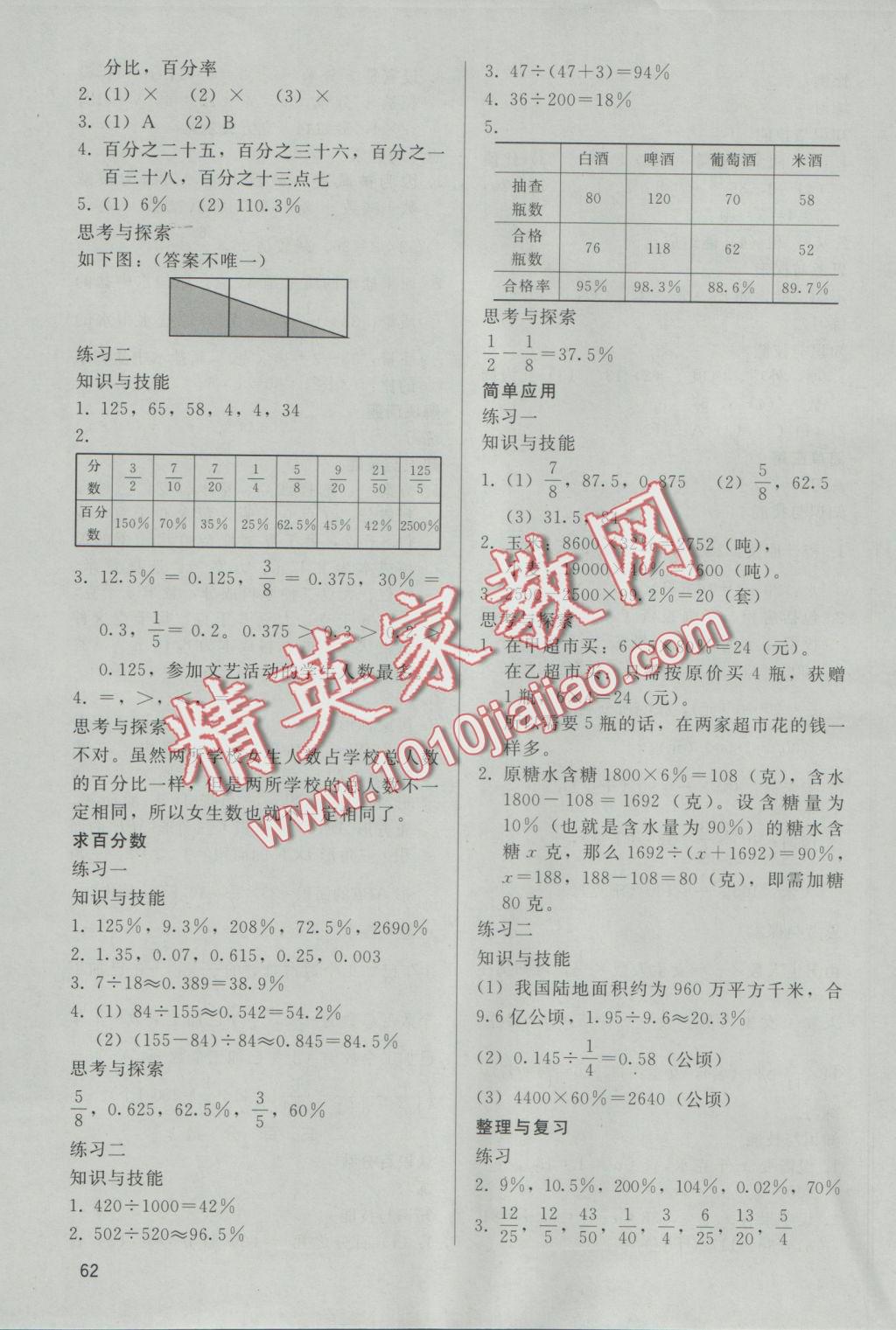 2016年基本功訓(xùn)練六年級(jí)數(shù)學(xué)上冊(cè)冀教版 參考答案第3頁(yè)