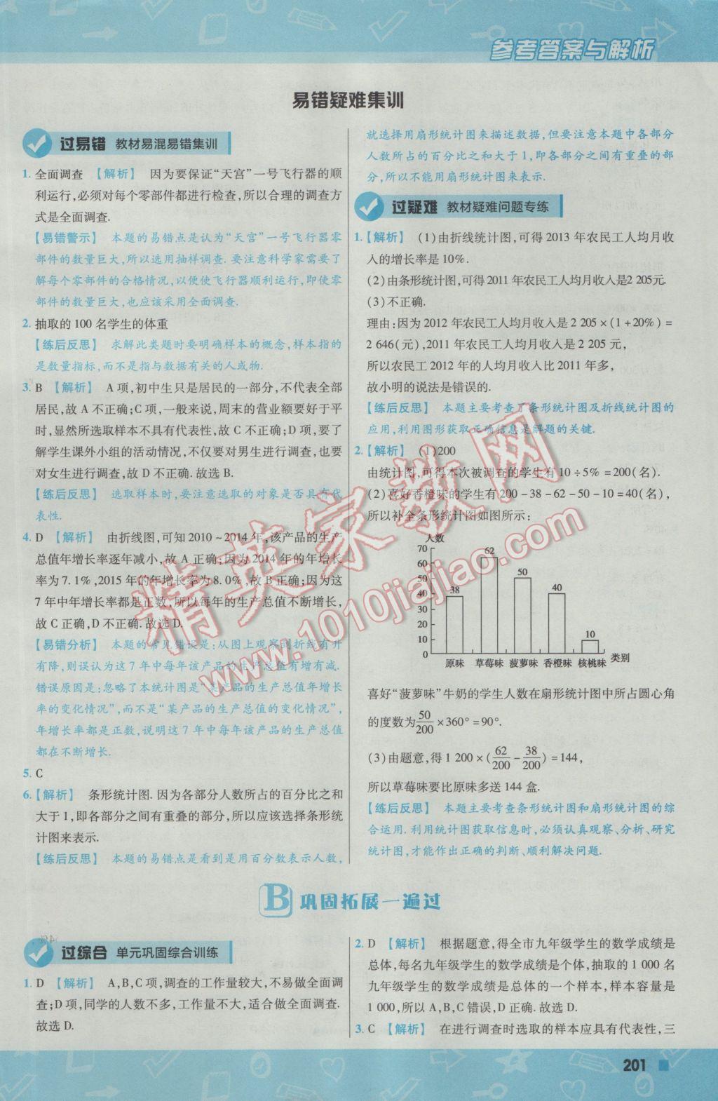 2016年一遍过初中数学七年级上册沪科版 参考答案第61页