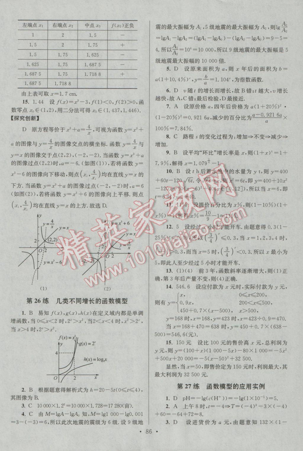 2016年小題狂做高中數(shù)學必修1人教A版 參考答案第18頁