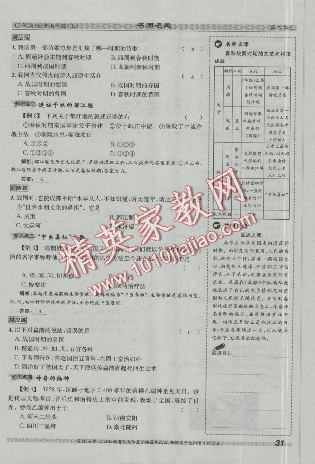 2016年優(yōu)學(xué)名師名題七年級歷史上冊冀人版 第二單元 國家的產(chǎn)生和社會(huì)變革第83頁