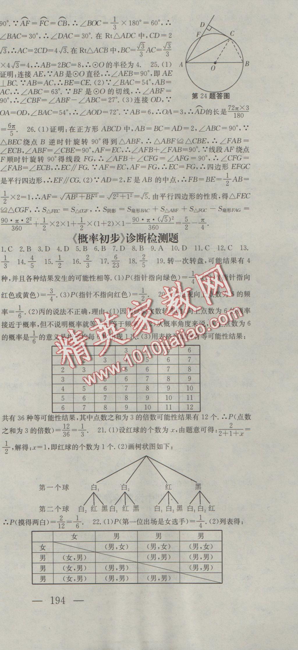 2016年名校零距離九年級數(shù)學(xué)上冊人教版 參考答案第39頁