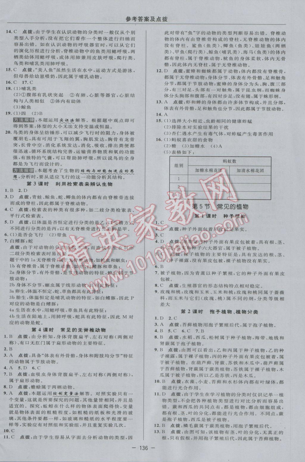 2016年綜合應用創(chuàng)新題典中點七年級科學上冊浙教版 參考答案第12頁