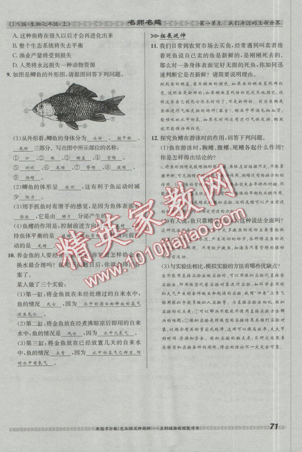 2016年優(yōu)學(xué)名師名題七年級(jí)生物上冊(cè)江蘇版 第四章 多種多樣的動(dòng)物第105頁(yè)