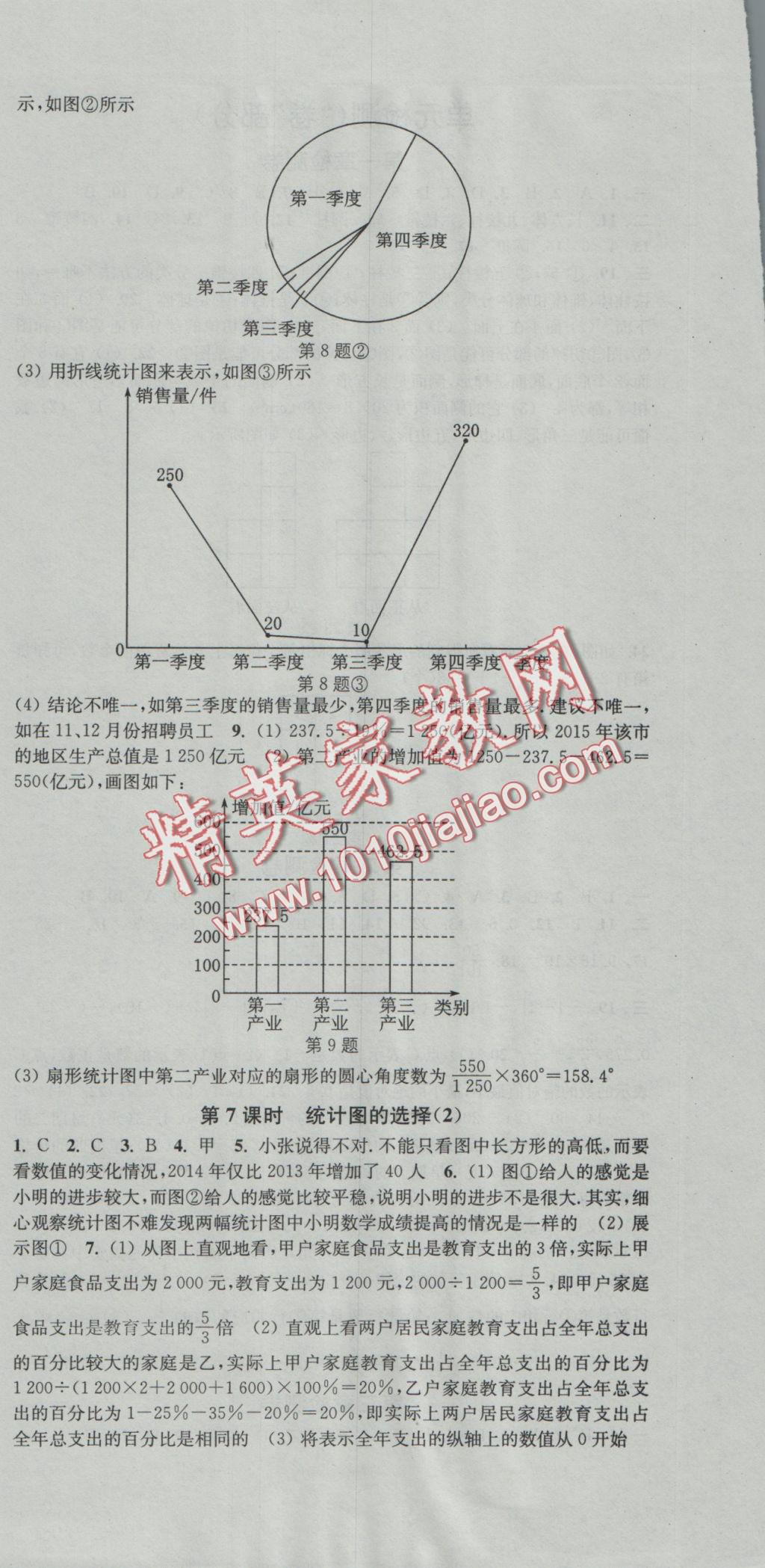 2016年通城学典活页检测七年级数学上册北师大版 参考答案第15页