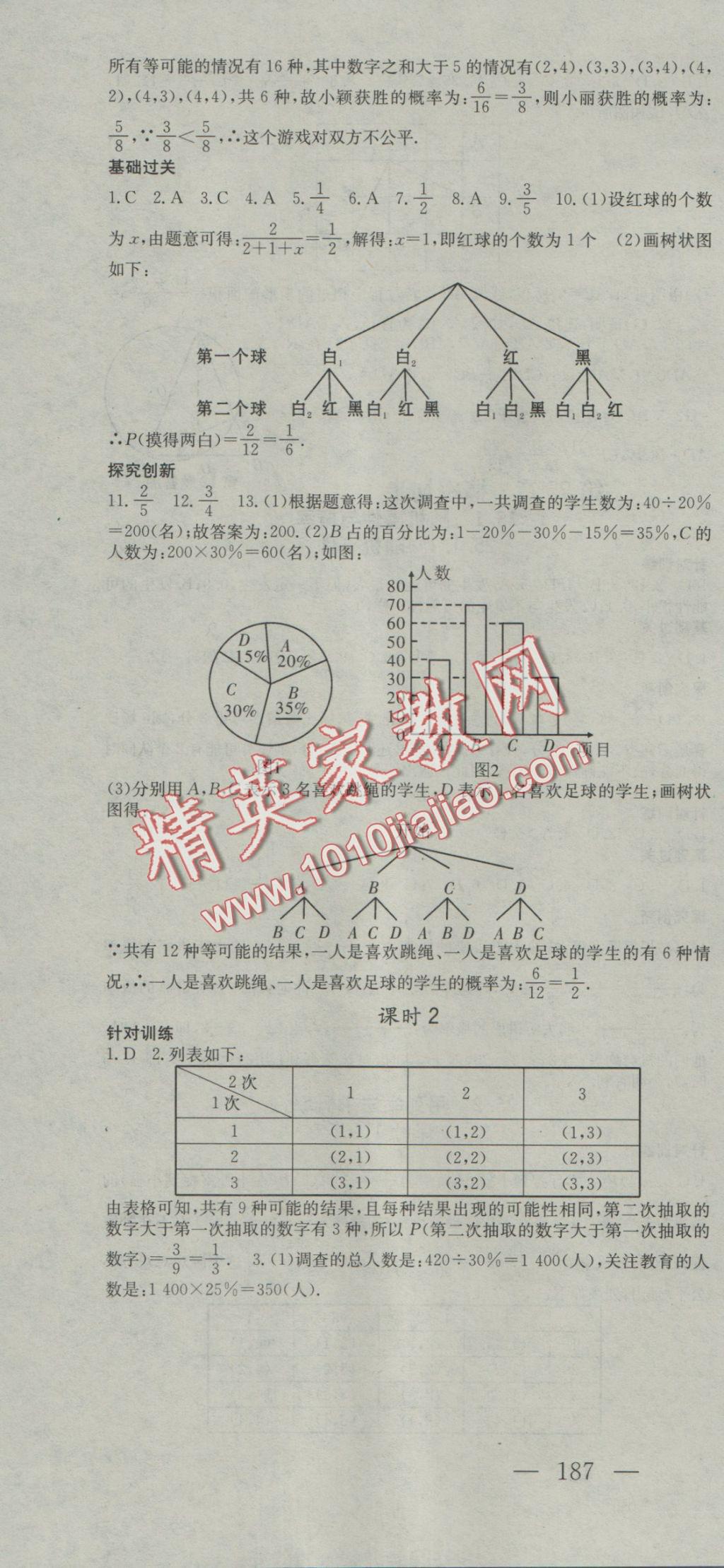 2016年名校零距离九年级数学上册人教版 参考答案第28页