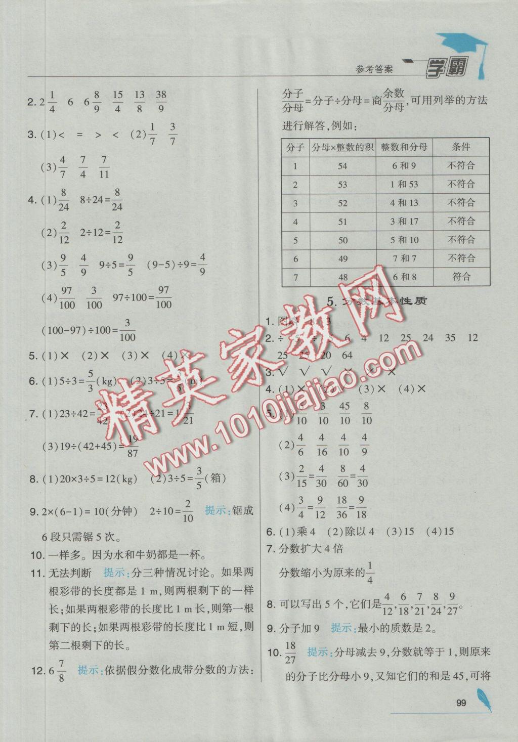 2016年經(jīng)綸學(xué)典學(xué)霸五年級數(shù)學(xué)上冊北師大版 參考答案第13頁