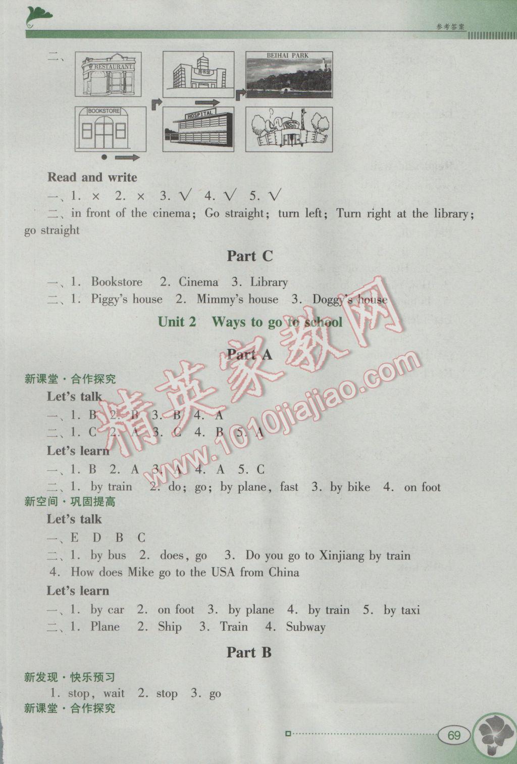 2016年南方新課堂金牌學(xué)案六年級(jí)英語(yǔ)上冊(cè)人教PEP版 參考答案第3頁(yè)