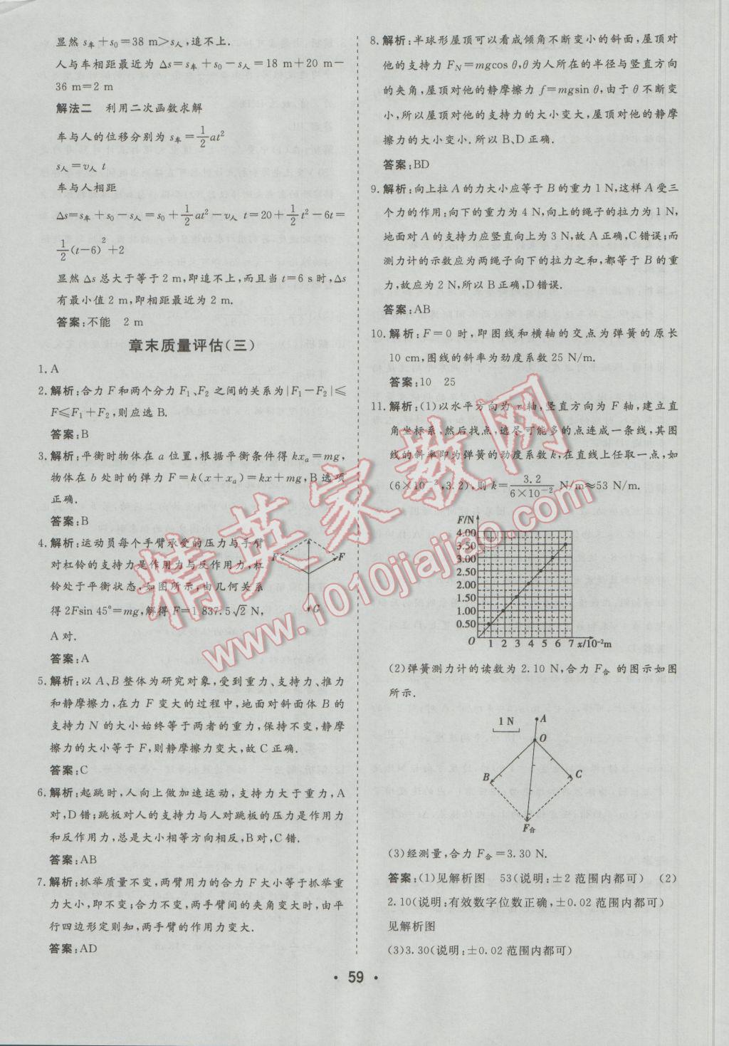 金版學(xué)案高中同步輔導(dǎo)與檢測(cè)物理必修1粵教版 參考答案第35頁(yè)