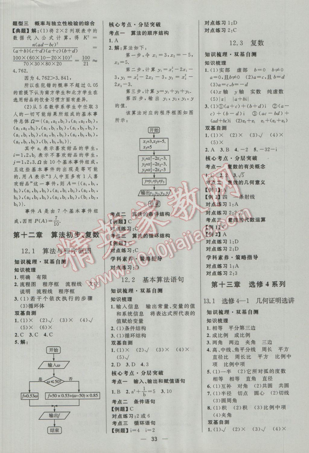 2017年高中總復(fù)習(xí)優(yōu)化設(shè)計(jì)文科數(shù)學(xué)人教A版 參考答案第33頁(yè)