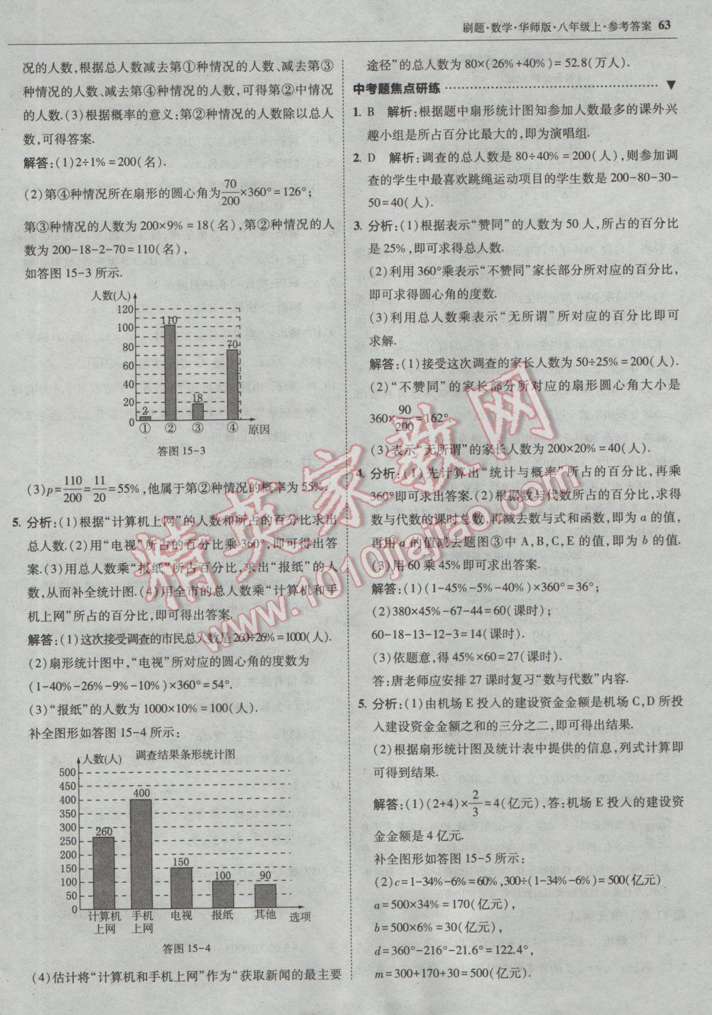 2016年北大绿卡刷题八年级数学上册华师大版 参考答案第34页