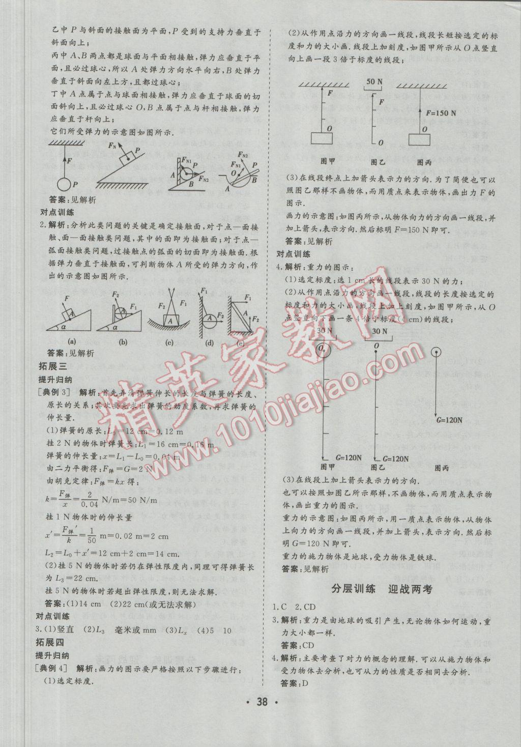 金版學(xué)案高中同步輔導(dǎo)與檢測物理必修1粵教版 參考答案第14頁