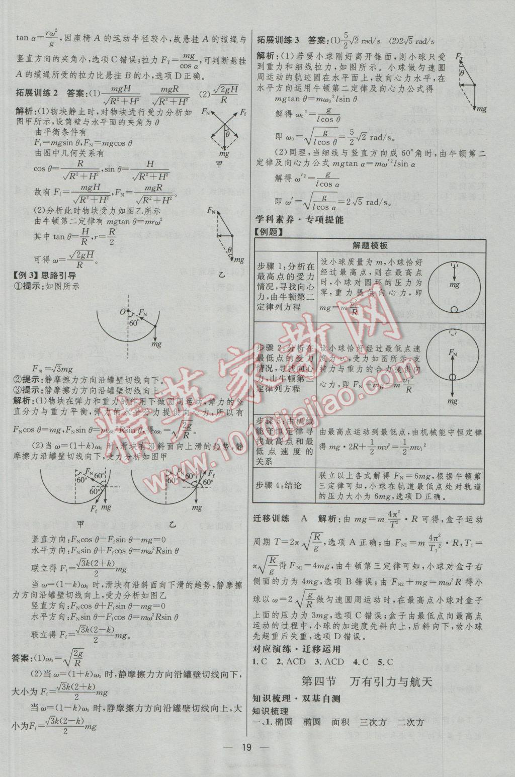 高中總復(fù)習(xí)優(yōu)化設(shè)計(jì)物理人教版 參考答案第19頁