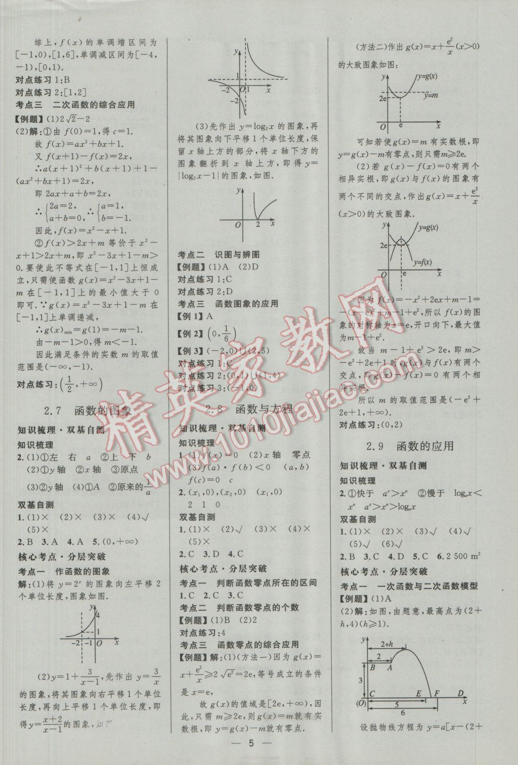 2017年高中總復(fù)習(xí)優(yōu)化設(shè)計(jì)文科數(shù)學(xué)人教A版 參考答案第5頁(yè)