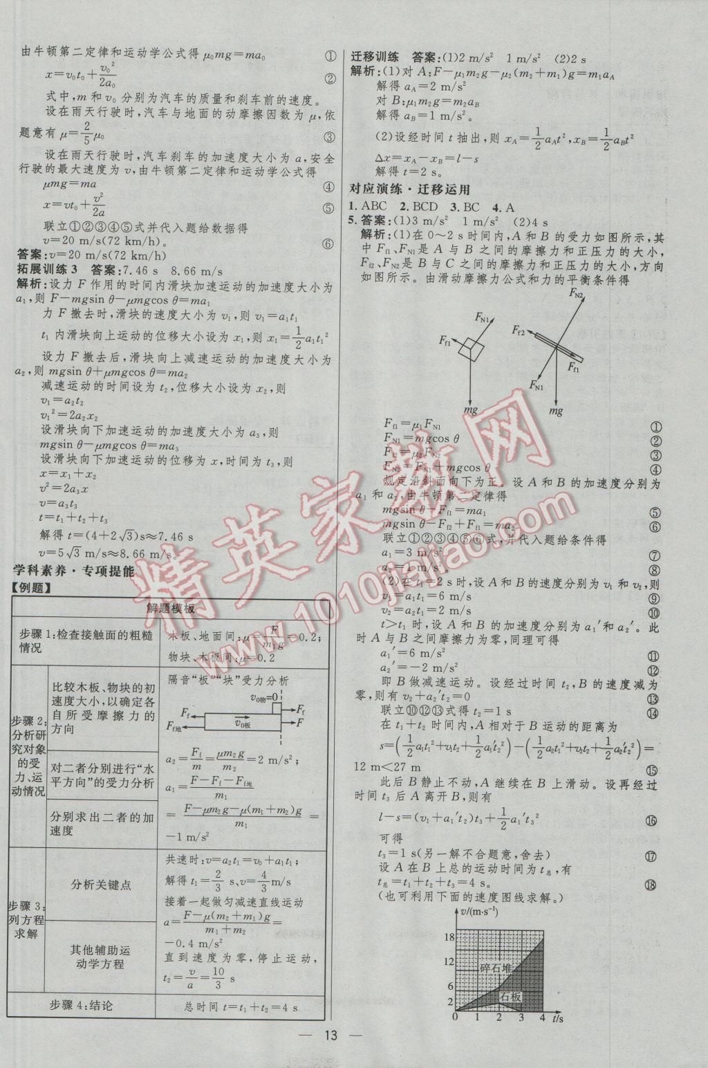 高中總復(fù)習(xí)優(yōu)化設(shè)計(jì)物理人教版 參考答案第13頁