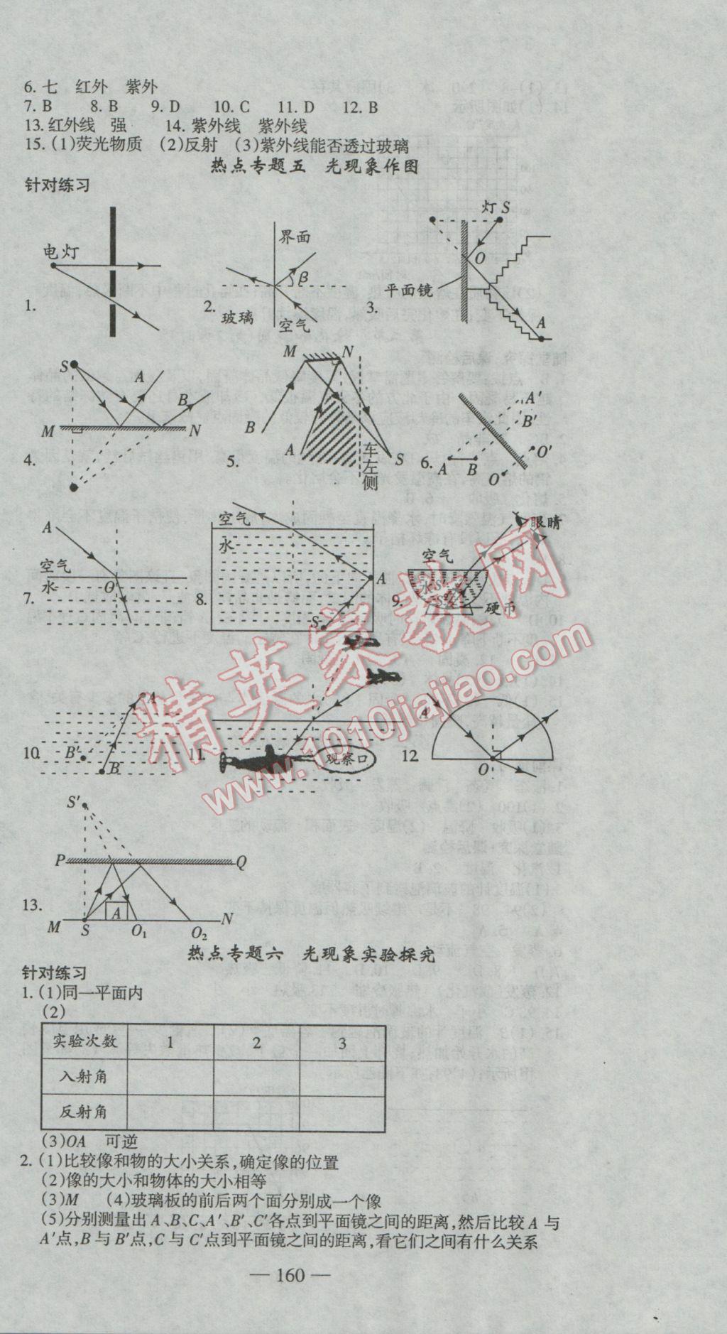 2016年高效學(xué)案金典課堂八年級物理上冊人教版 參考答案第12頁