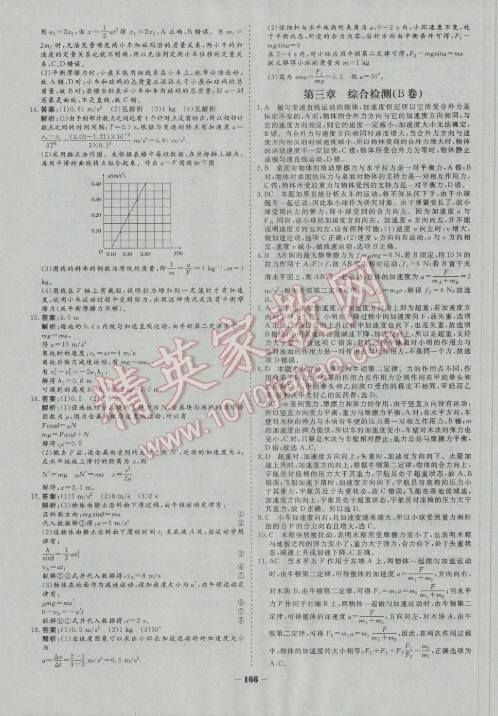 金版教程作業(yè)與測評高中新課程學(xué)習(xí)物理必修1冀教版 參考答案第33頁