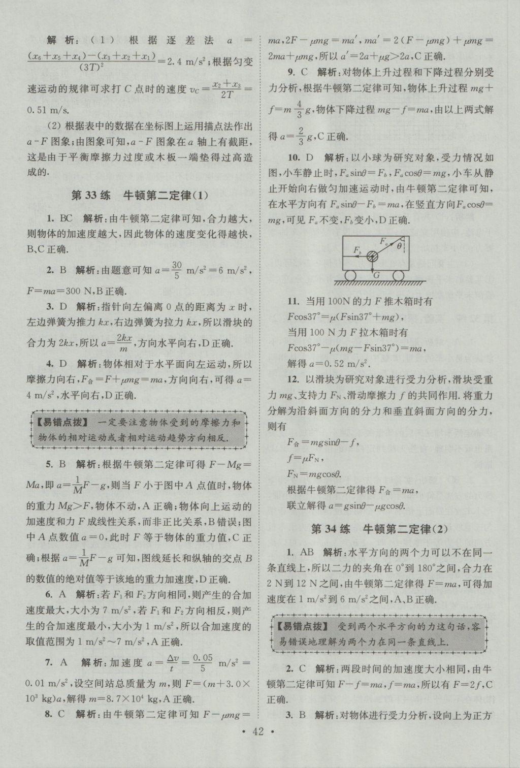 小題狂做高中物理必修1人教版 參考答案第42頁