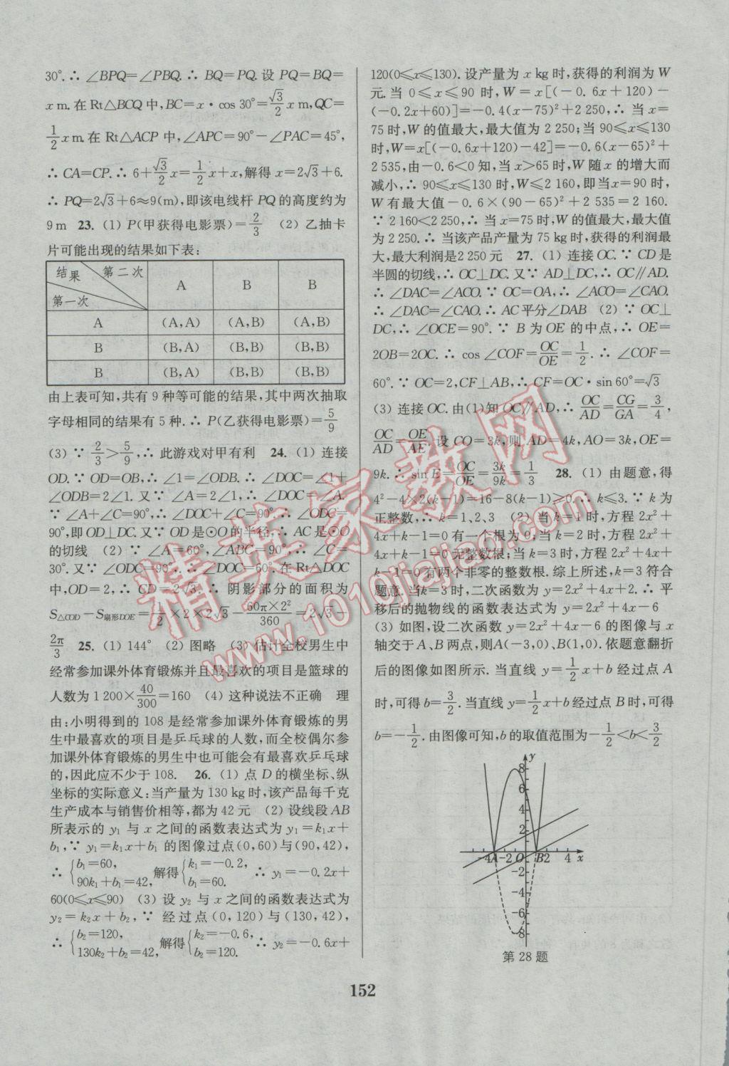 2016年通城學典初中全程測評卷九年級數學全一冊蘇科版 參考答案第20頁