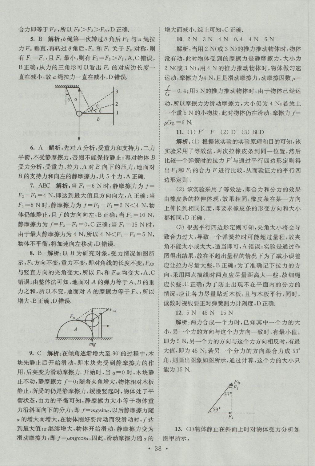 小題狂做高中物理必修1人教版 參考答案第38頁(yè)